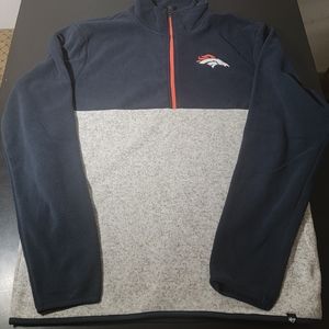 '47 Brand Denver Broncos Anchor Kodiak Colorblock 1/4-Zip Pullover